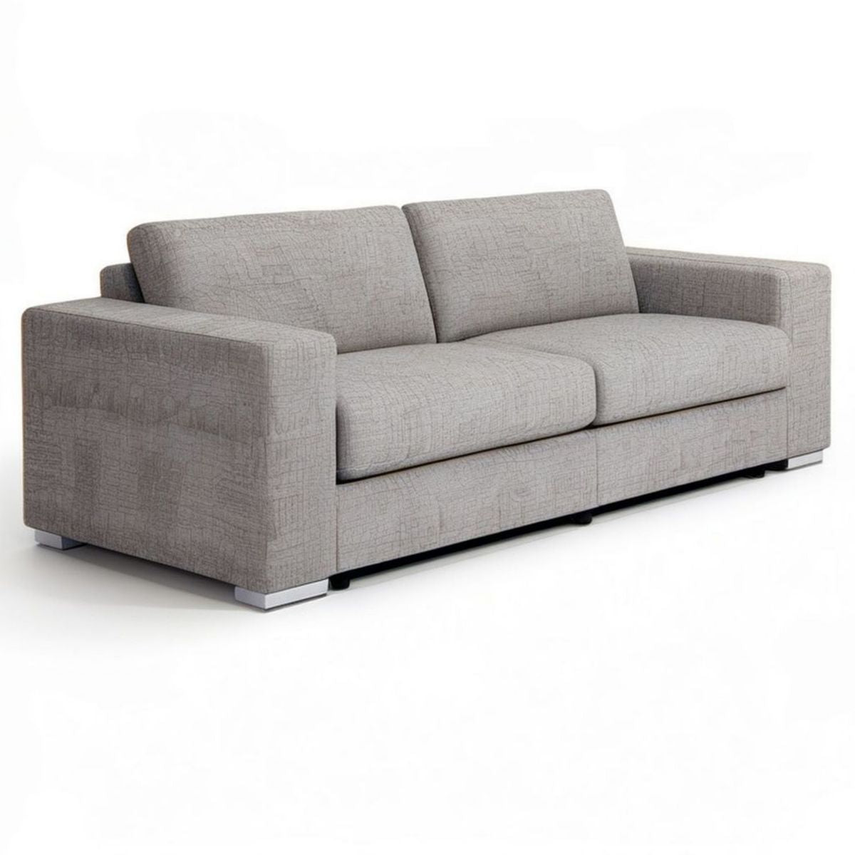 Trzyosobowa sofa tapicerowana 220 x 90 x 85 cm szara