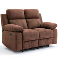 Brązowa sofa dwuosobowa z funkcją relaksu, 160 x 95 x 100 cm